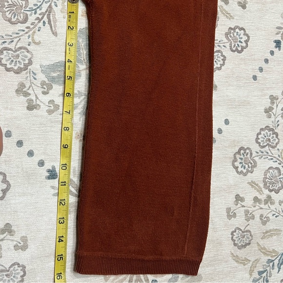 Vince. Woman’s Cotton Brown Pullover Cropped Sweater Wide Sleeve Large - Picture 9 of 10